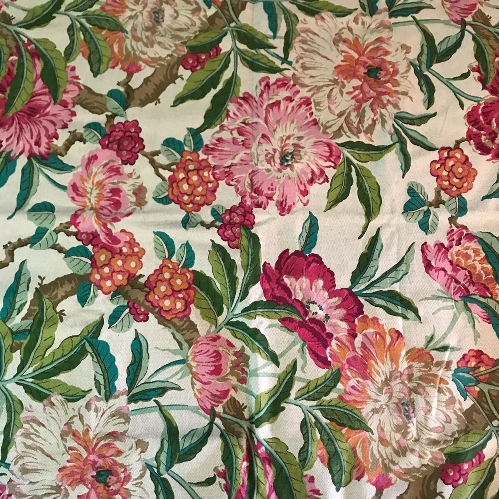 Floral Kaufmann Fabrics Royal Court in Claret